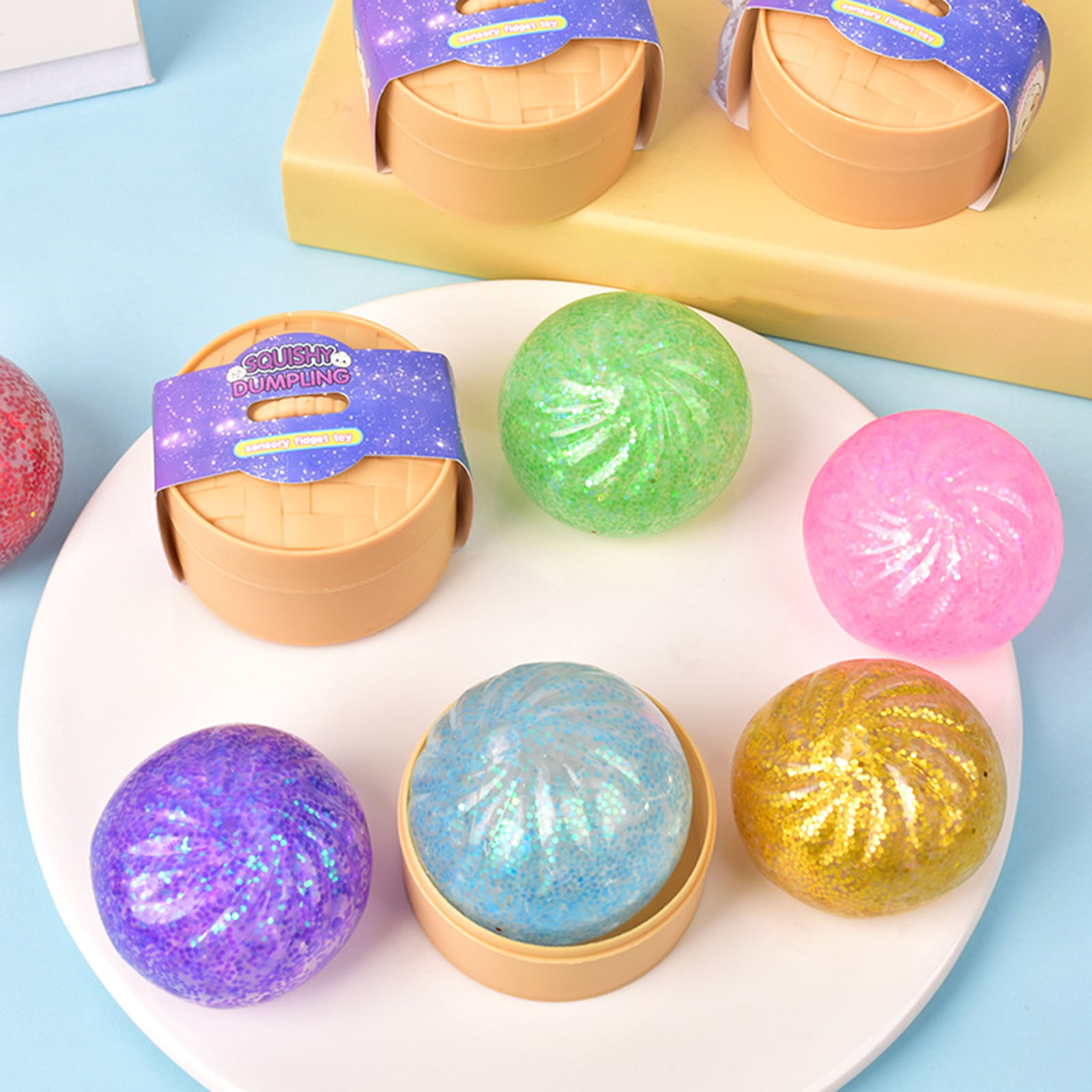 Новый набор из 12 блестящих се – обзор и цена Kids Toys Dumplings